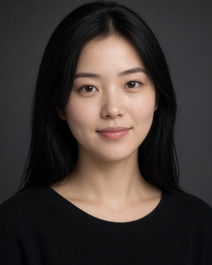年轻女子清晰正面肖像,变异前